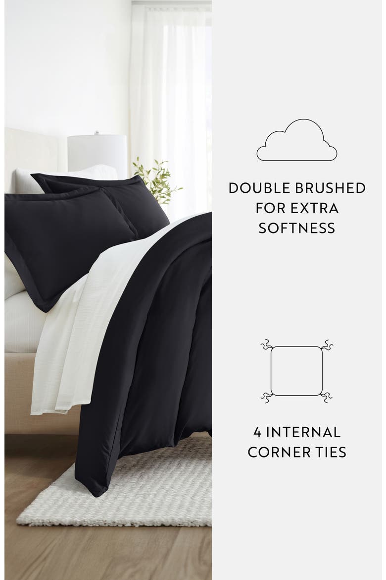 Bundle Duvet Set, Alternate, color, BLACK