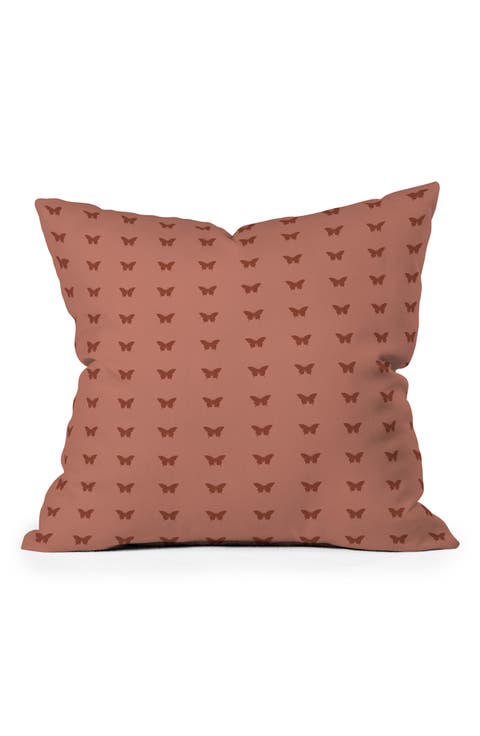 Color Poems Minimal Butterfly Throw Pillow
