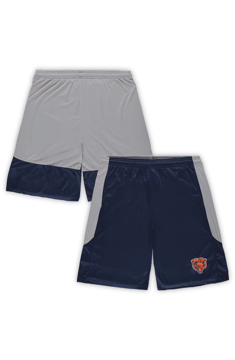 FANATICS Men's Fanatics Branded Navy Chicago Bears Big & Tall Team Logo Shorts, Alternate, color,