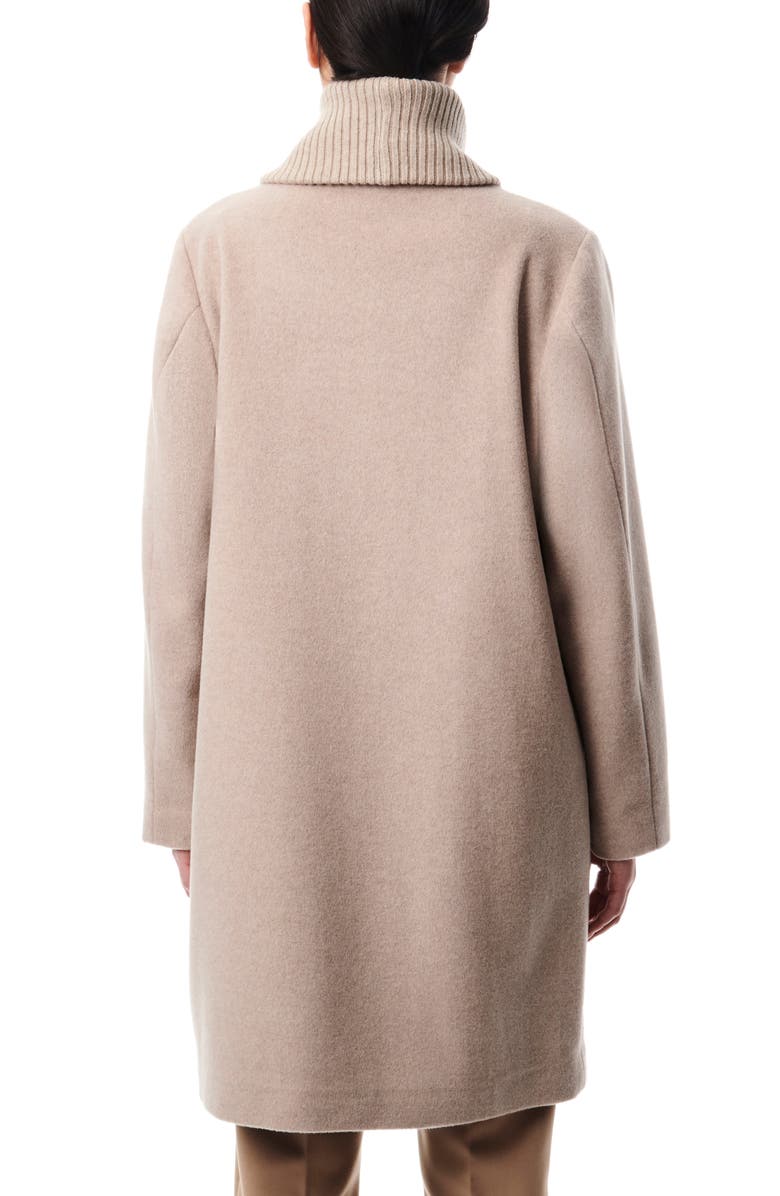 Bernardo Rib Shawl Collar Wool Blend Coat, Alternate, color, 