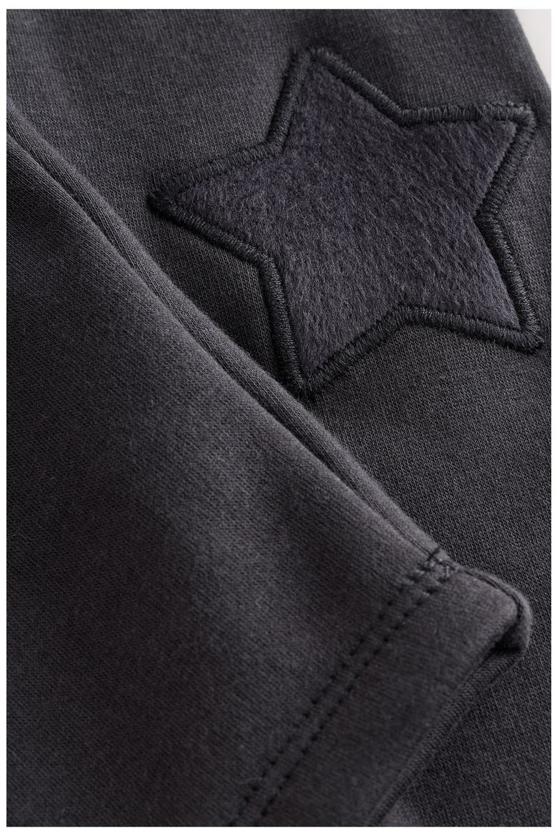 Kids' Star Knee Patch Leggings, Alternate, color, BLACK