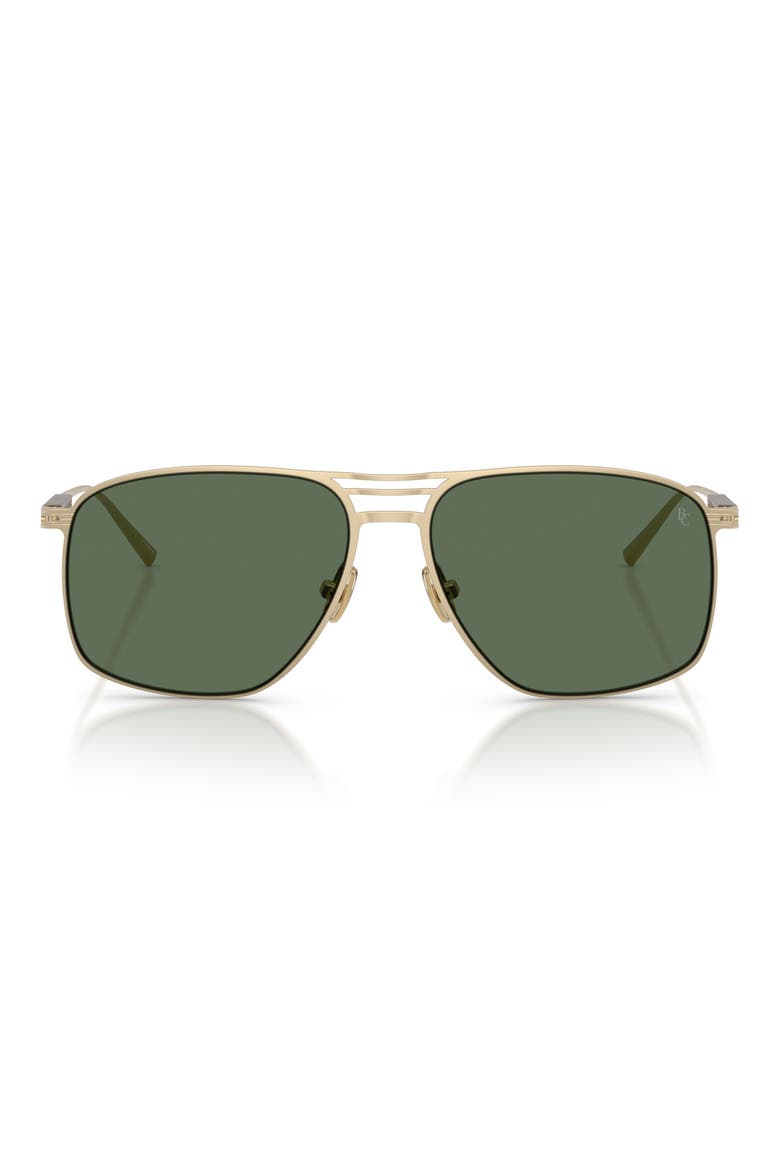 BC2017ST 56mm Polarized Rectangle Sunglasses, Main, color, GOLD