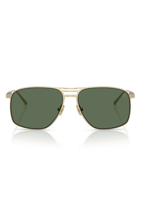 BC2017ST 56mm Polarized Rectangle Sunglasses