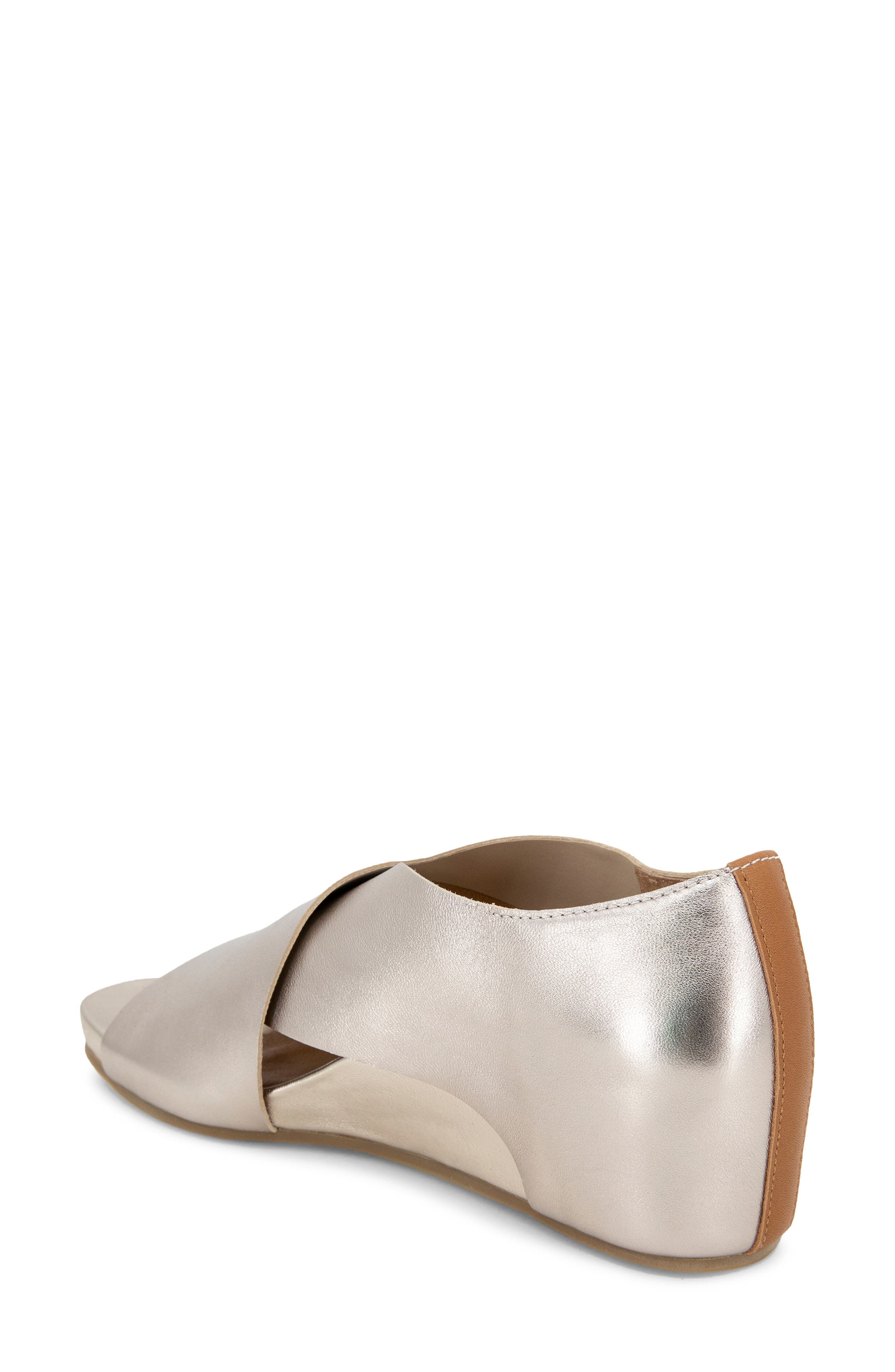 Gainey Hidden Wedge Sandal, Alternate, color, PLATINUM LEATHER