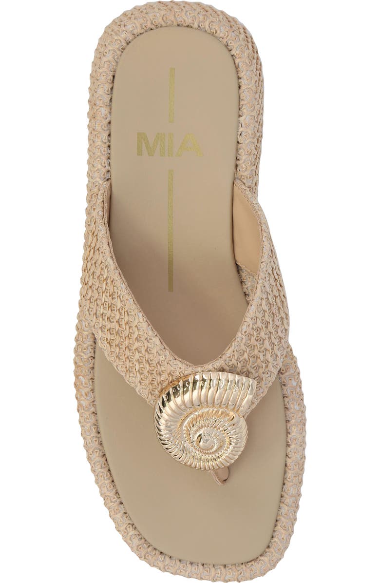 MIA Pamelia Platform Flip Flop, Alternate, color, Bone/ Gold