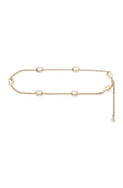 Chain belt with logo details
