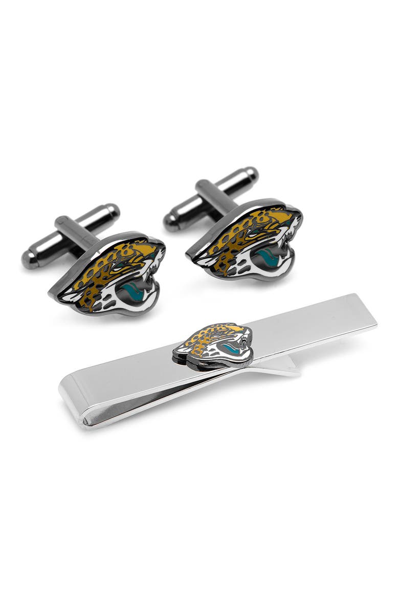 NFL Jacksonville Jaguars Cuff Links & Tie Bar, Main, color, BLACK
