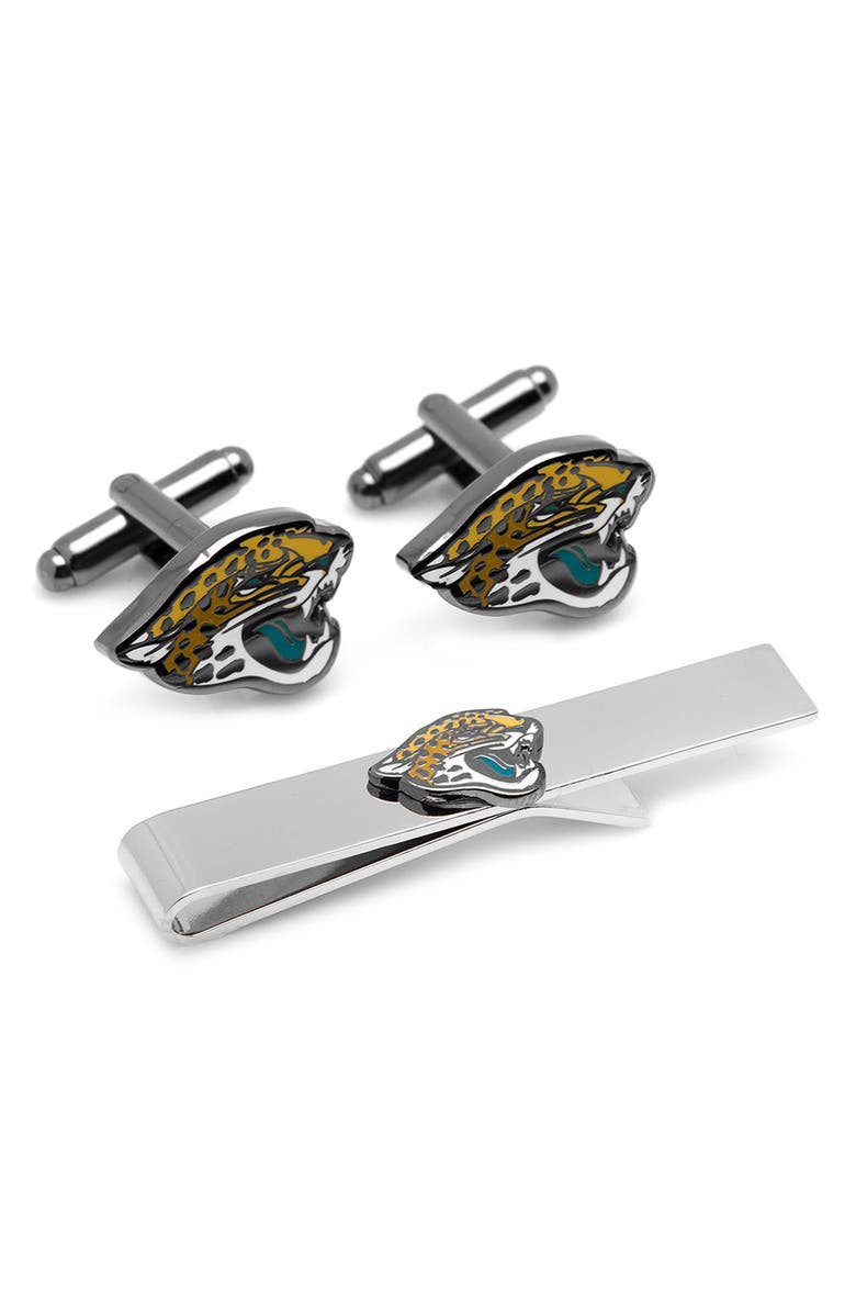 Cufflinks, Inc. NFL Jacksonville Jaguars Cuff Links & Tie Bar, Main, color, 