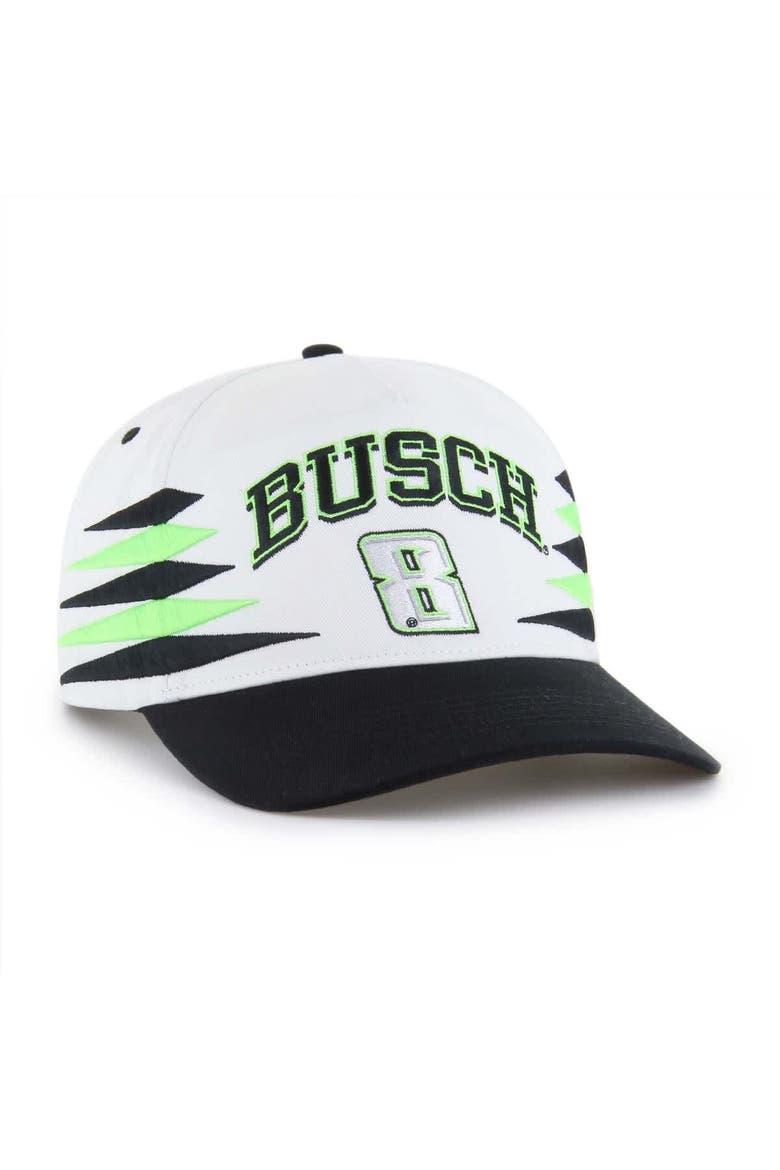 Men's '47  White Kyle Busch  Diamond Cut Hitch Adjustable Hat, Alternate, color, White