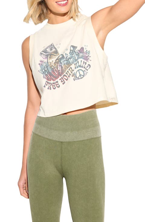 Free Mind Spirit Graphic Crop Tank