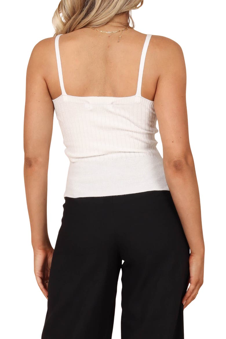 Gemma V-Neck Rib Sweater Tank, Alternate, color, IVORY