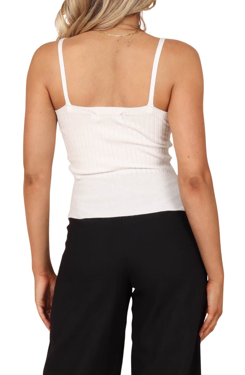 Petal & Pup Gemma V-Neck Rib Sweater Tank, Alternate, color, Ivory
