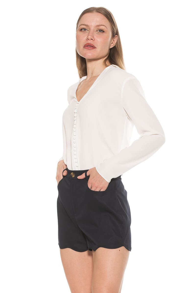 Alexia Admor Lori Long Sleeve Blouse, Alternate, color, Ivory