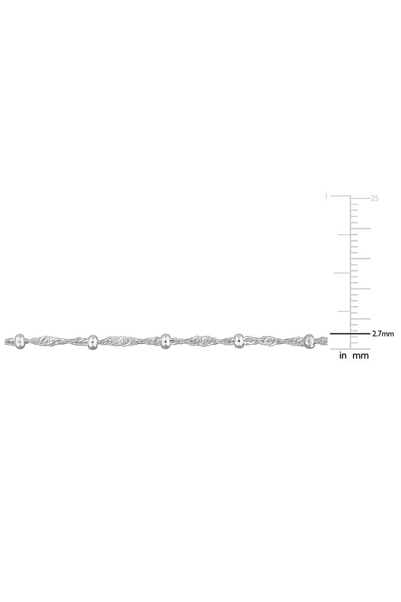 Saturno Bead Station Necklace, 2.7mm, Alternate, color, SILVER