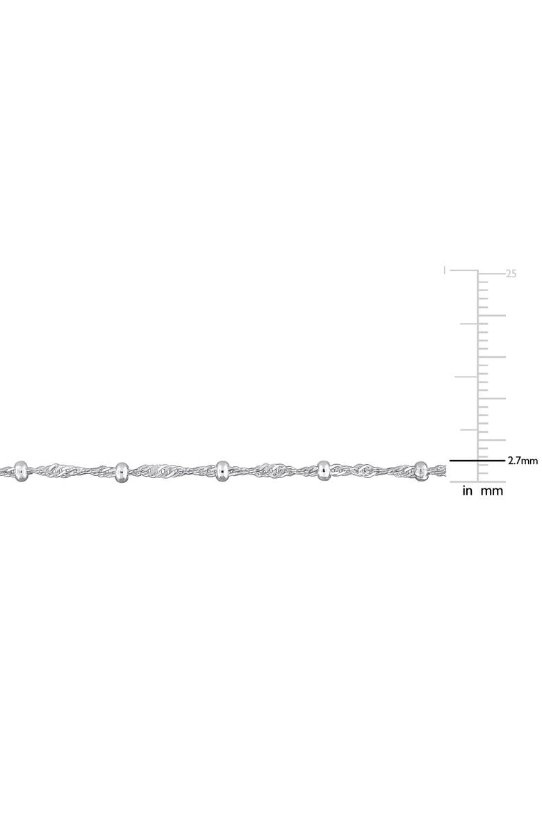 DELMAR Saturno Bead Station Necklace, 2.7mm, Alternate, color, Silver