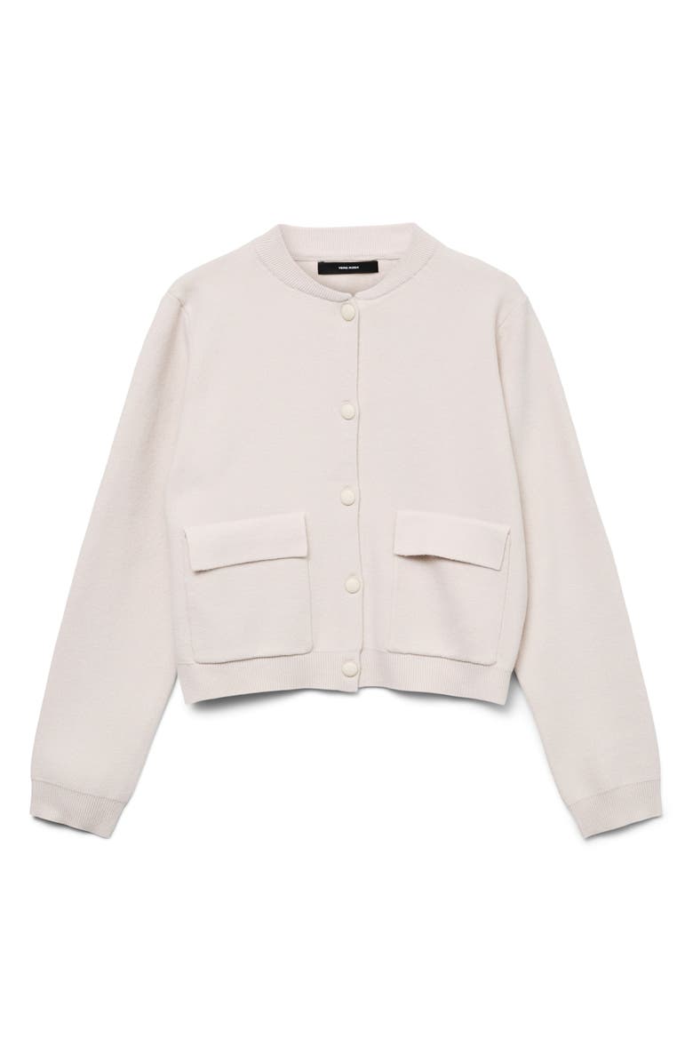VERO MODA Apple Pocket Bomber Cardigan, Alternate, color, Birch
