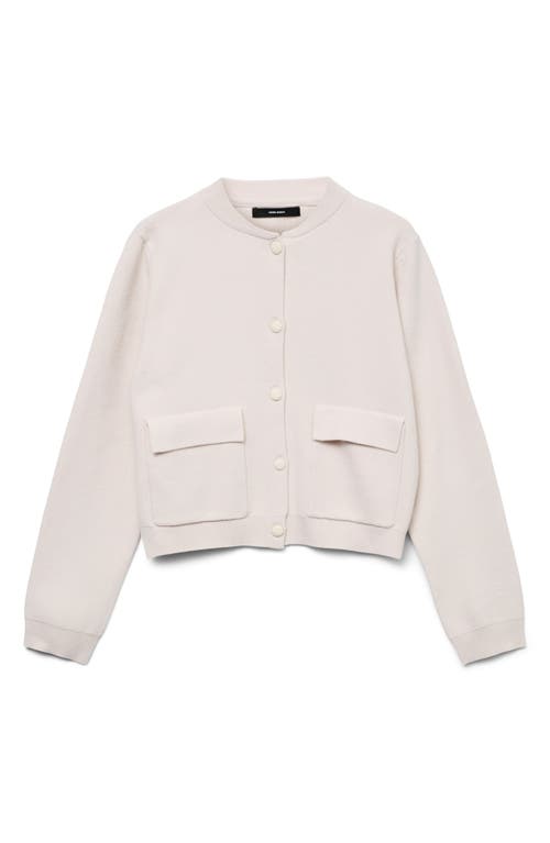 Vero Moda Apple Pocket Bomber Cardigan In Neutral