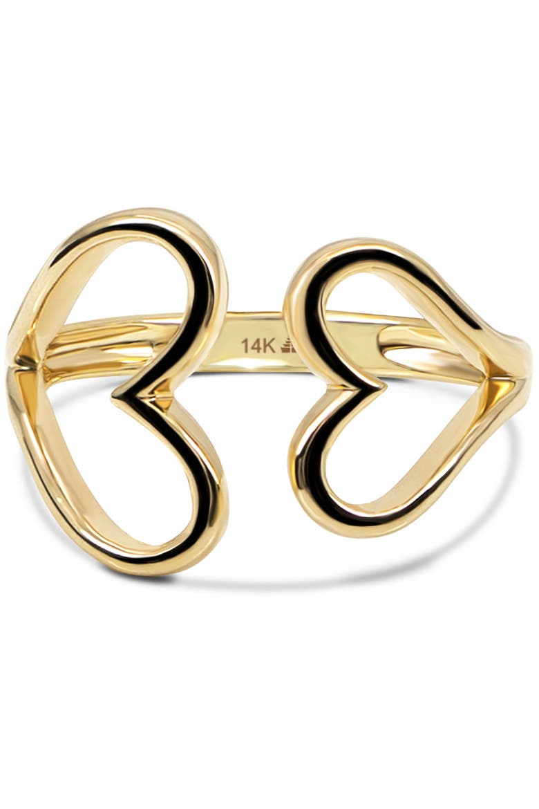 Couple Heart Ring in 14K Gold, Main, color, Yellow Gold