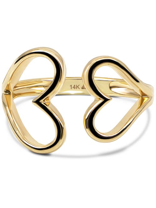 Devata Couple Heart Ring In Gold