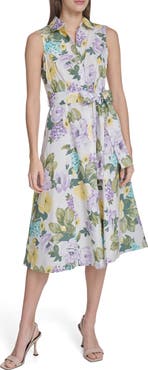 Calvin Klein Sleeveless Cotton Shirtdress