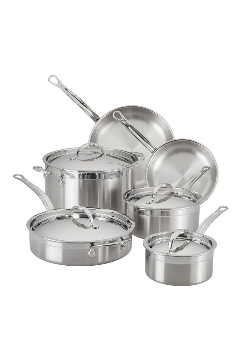 ProBond 10-Piece Cookware Set, Main, color, STAINLESS STEEL