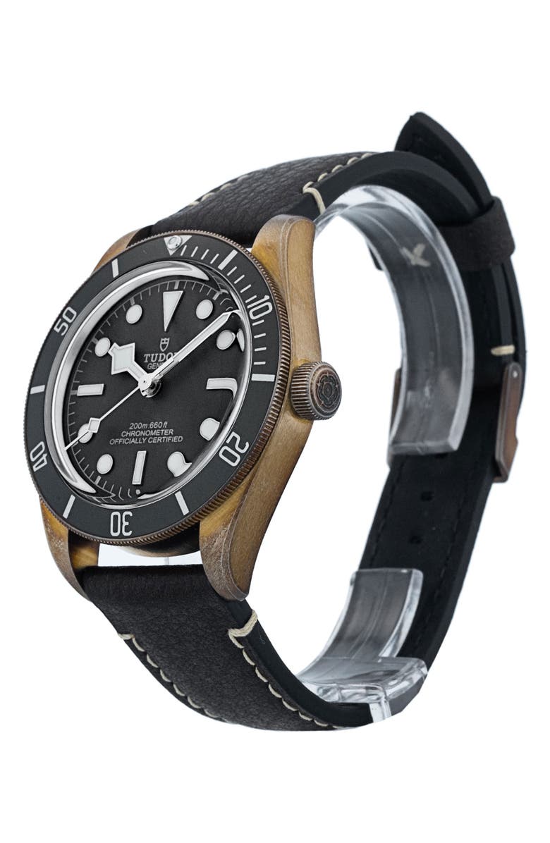 Watchfinder & Co. Tudor Preowned Black Bay 58 Leather Strap Watch, 39mm, Alternate, color,