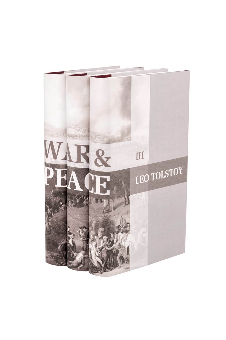 War and Peace Book Set, Alternate, color, Neutral