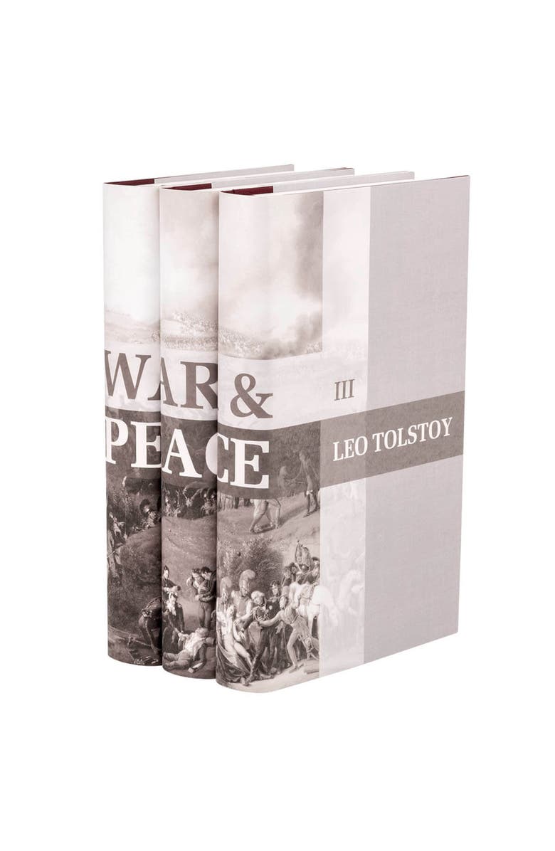 Juniper Books War and Peace Book Set, Alternate, color, Neutral
