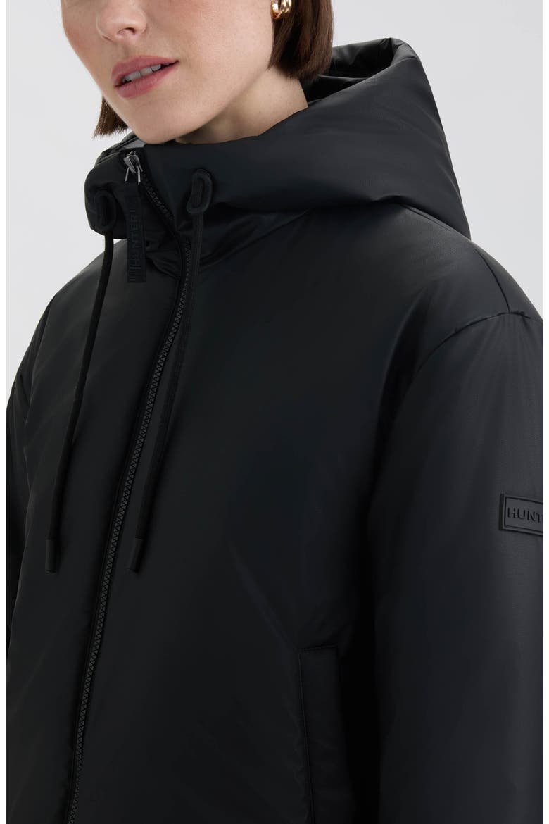 Leah Water Repellent Hooded Crop Puffer Jacket, Alternate, color, BLACK