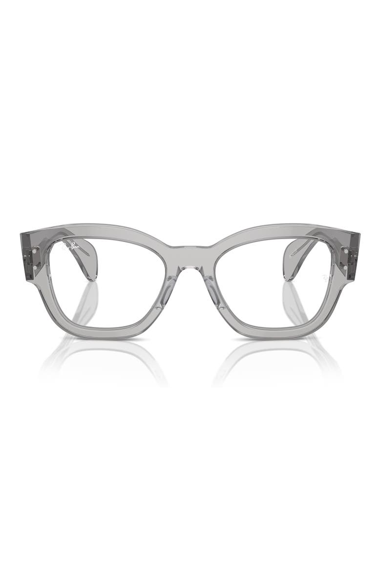 Jorge 52mm Square Optical Glasses, Main, color, TRANSPARENT GREY