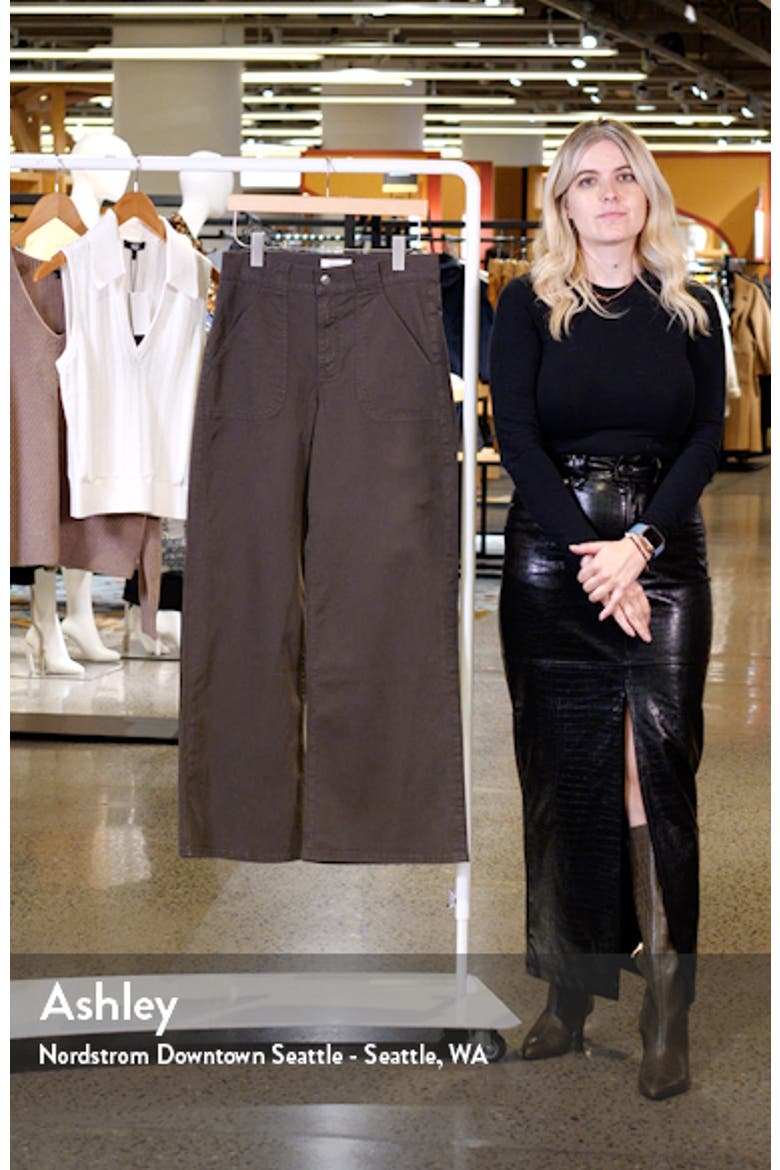 Modern Patch Pocket Wide Leg Pants video