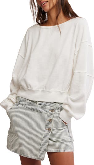 Free People Ife Oversize Thermal Sweatshirt | Nordstromrack