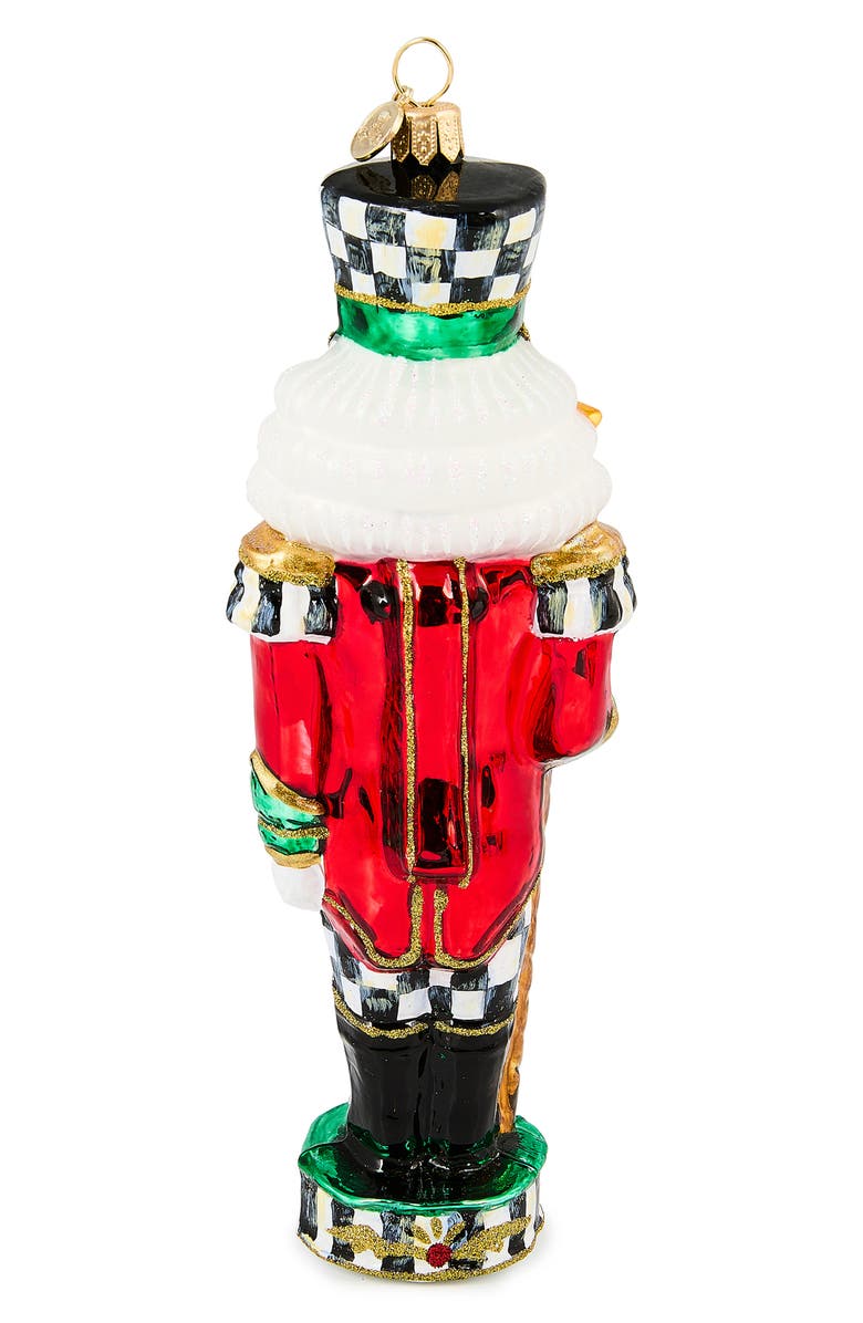 MACKENZIE CHILDS Courtly Classic Nutcracker Glass Ornament, Alternate, color, Courtly