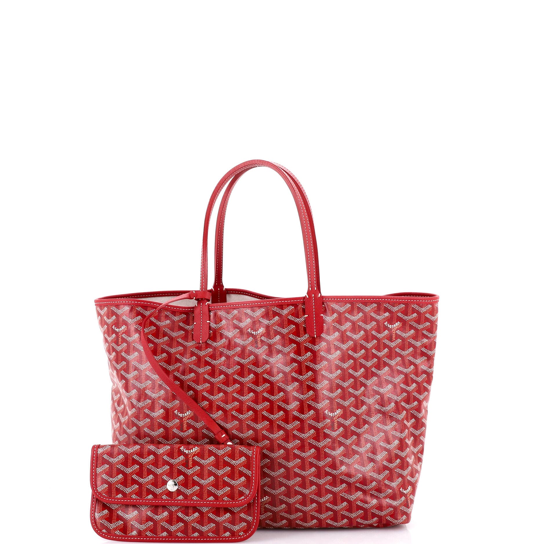 Pre-Owned Goyard Saint Louis Tote Coated Canvas PM, Alternate, color, Red