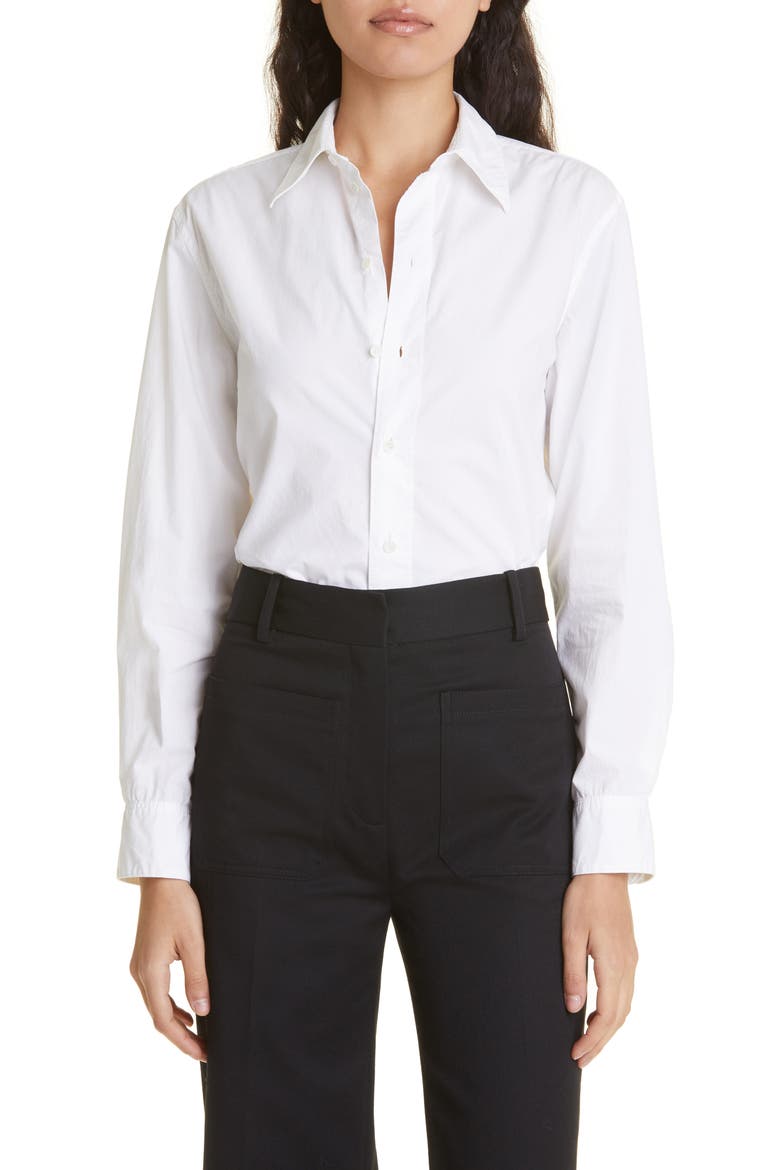 Raphael Poplin Shirt, Main, color, WHITE