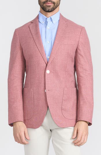 Savile Row Co Gantona Textured Notch Lapel Sport Coat