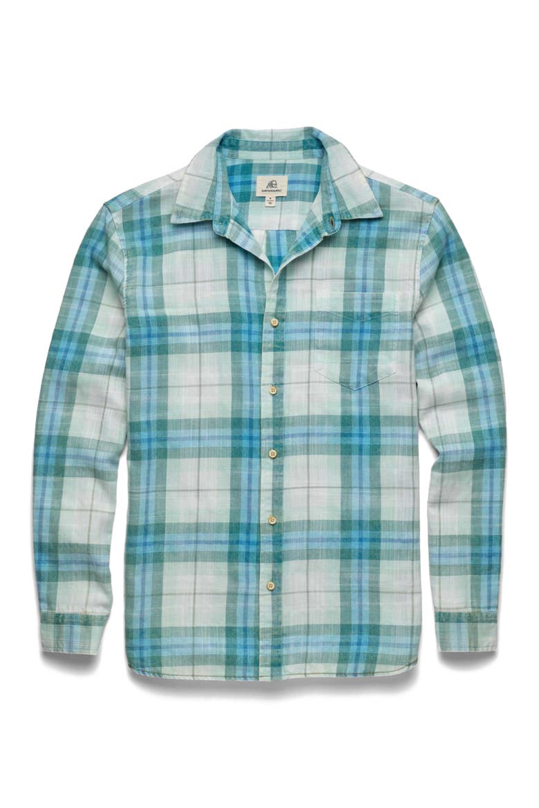Brian Twill Plaid Shirt, Main, color, Blue Combo