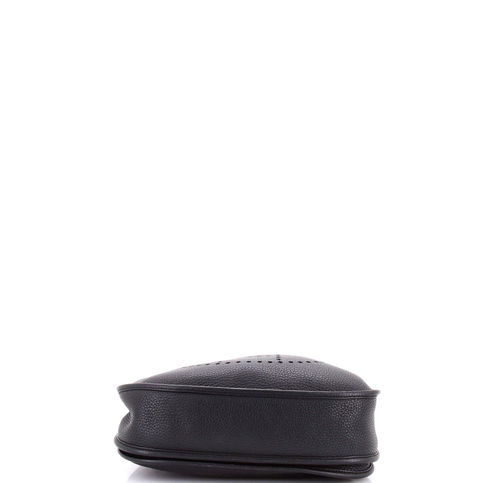 Pre-Owned Hermes Evelyne Bag Gen III Clemence PM, Alternate, color, Noir