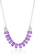 SIMONA Baguette Amethyst Frontal Necklace
