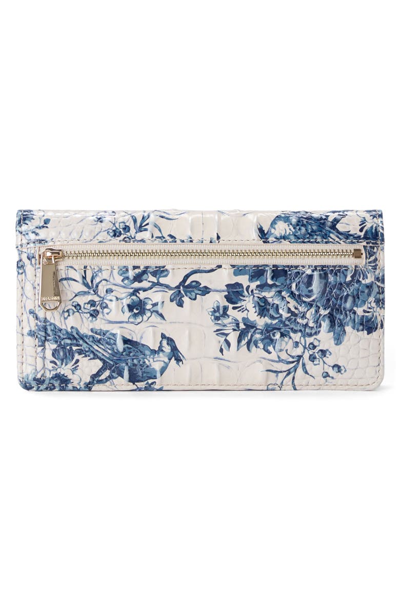 Ady Embossed Leather Continental Wallet, Alternate, color, SONGBIRD