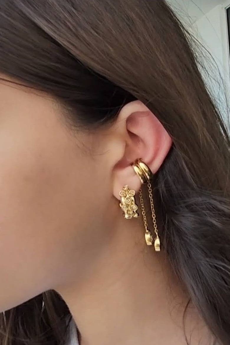 Trilogy Luxe Hoops, Alternate, color, Gold