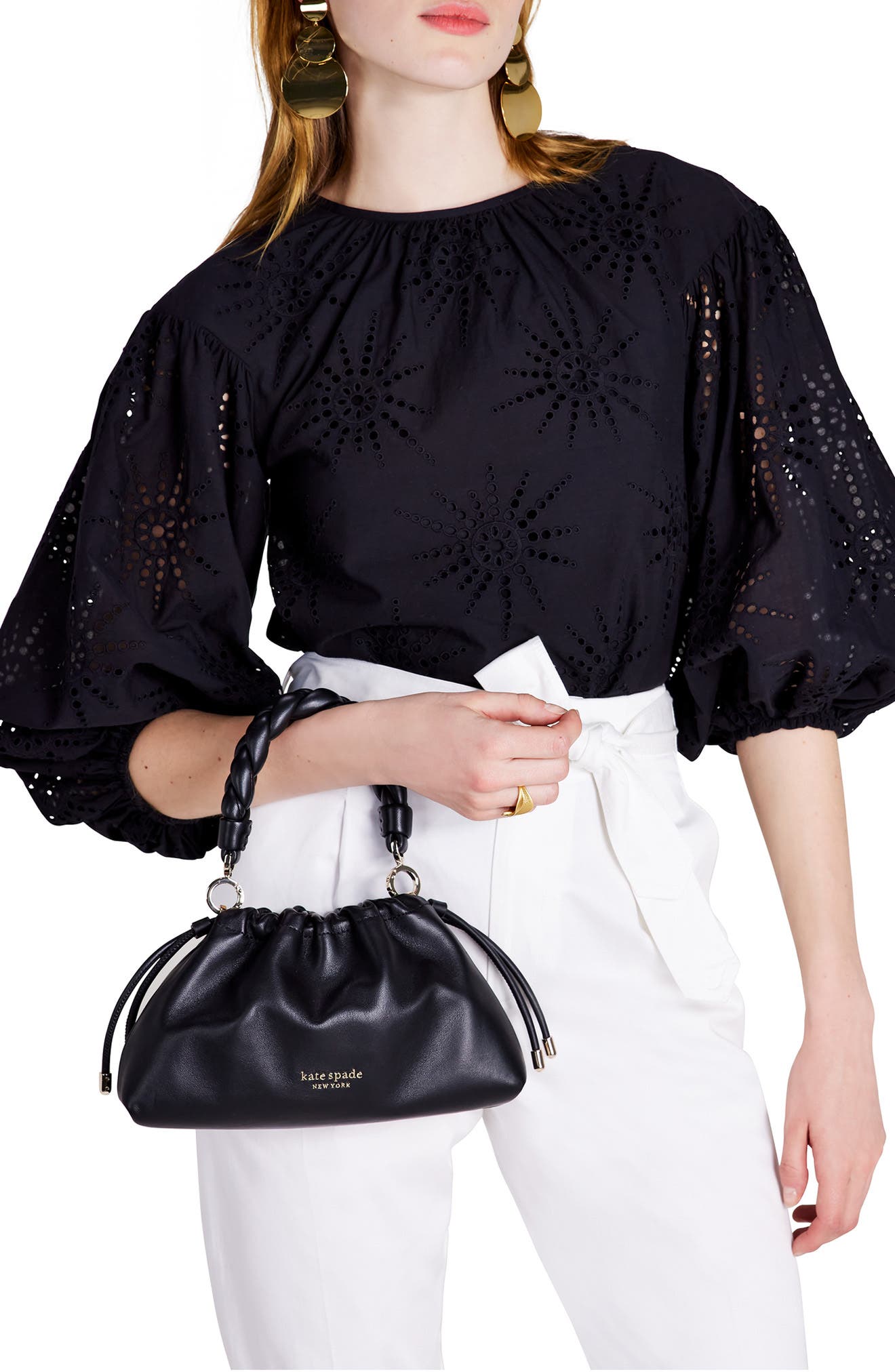 Kate Spade New York meringue leather crossbody bag, Alternate, color, 