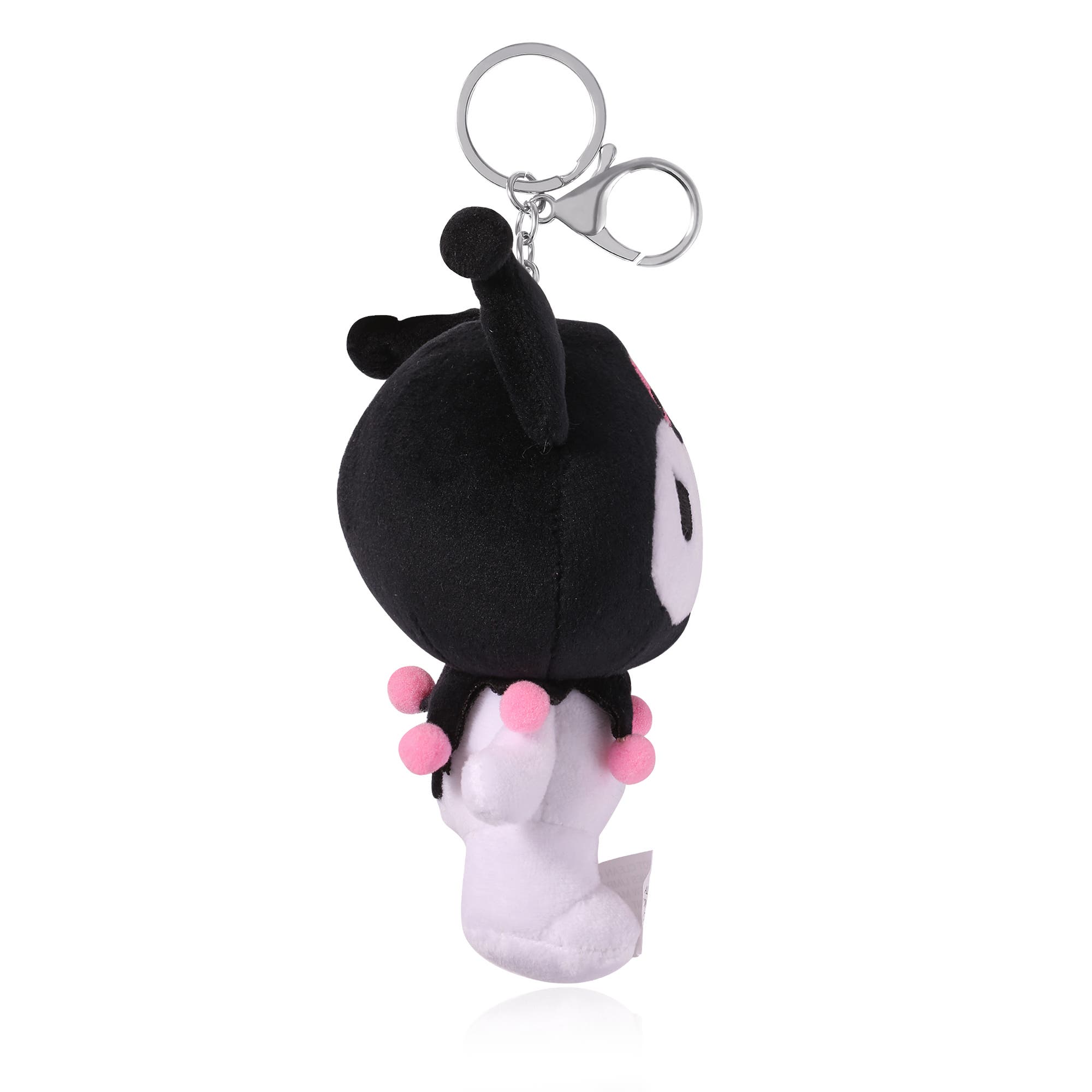 Hello Kitty Kruomi Plush Bag Charm Keychain, Alternate, color, Black, White, Pink