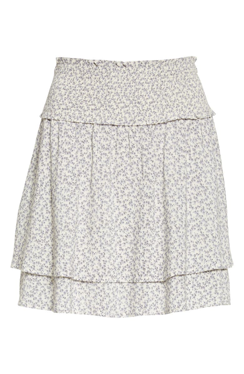 Rails Addison Smocked Floral Miniskirt, Alternate, color, 