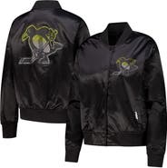 PRO STANDARD Women's Pro Standard Black Pittsburgh Penguins Rhinestone Jewels Satin Full-Snap Jacket