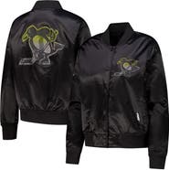PRO STANDARD Women's Pro Standard Black Pittsburgh Penguins Rhinestone Jewels Satin Full-Snap Jacket
