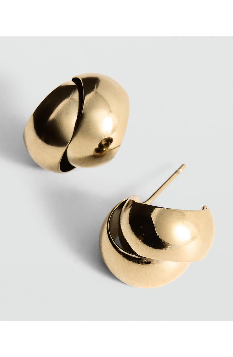 MANGO Geometric Stud Earrings, Alternate, color, Gold