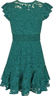 Zunie Kids' Burnout Lace Overlay Party Dress