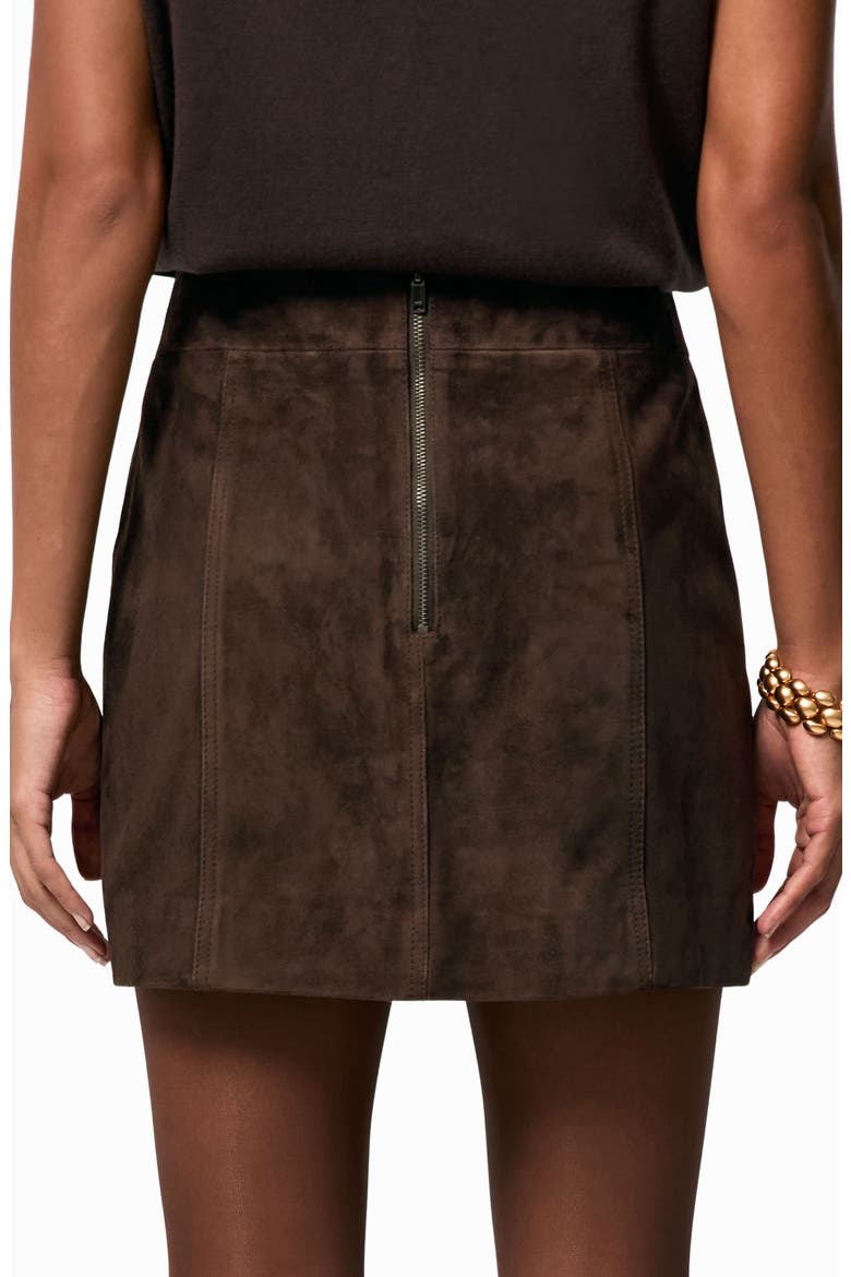 Vida Suede Miniskirt, Alternate, color, CHOCOLATE BROWN