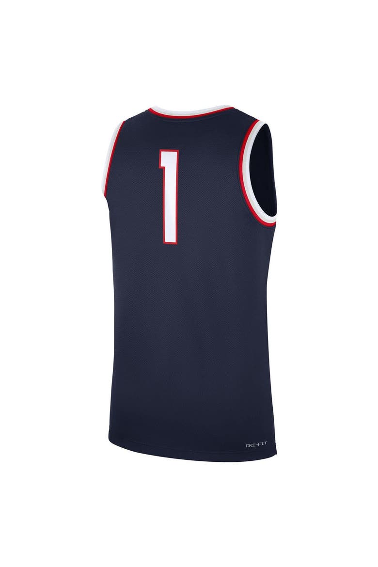 Men's Nike #1 Navy Arizona Wildcats Road Replica Jersey, Alternate, color, Navy